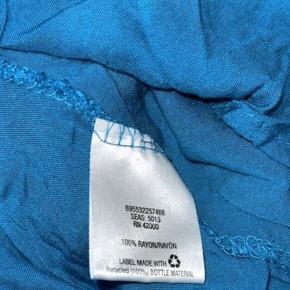 Route 66 Womens Blue Button-Front Long-Sleeve Rayon Shirt M - Picture 5 of 9